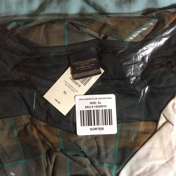 NWT Hot Topic Outlander Plaid Cincher Dresses Sizes L, XL, 2X - Picture 8 of 9